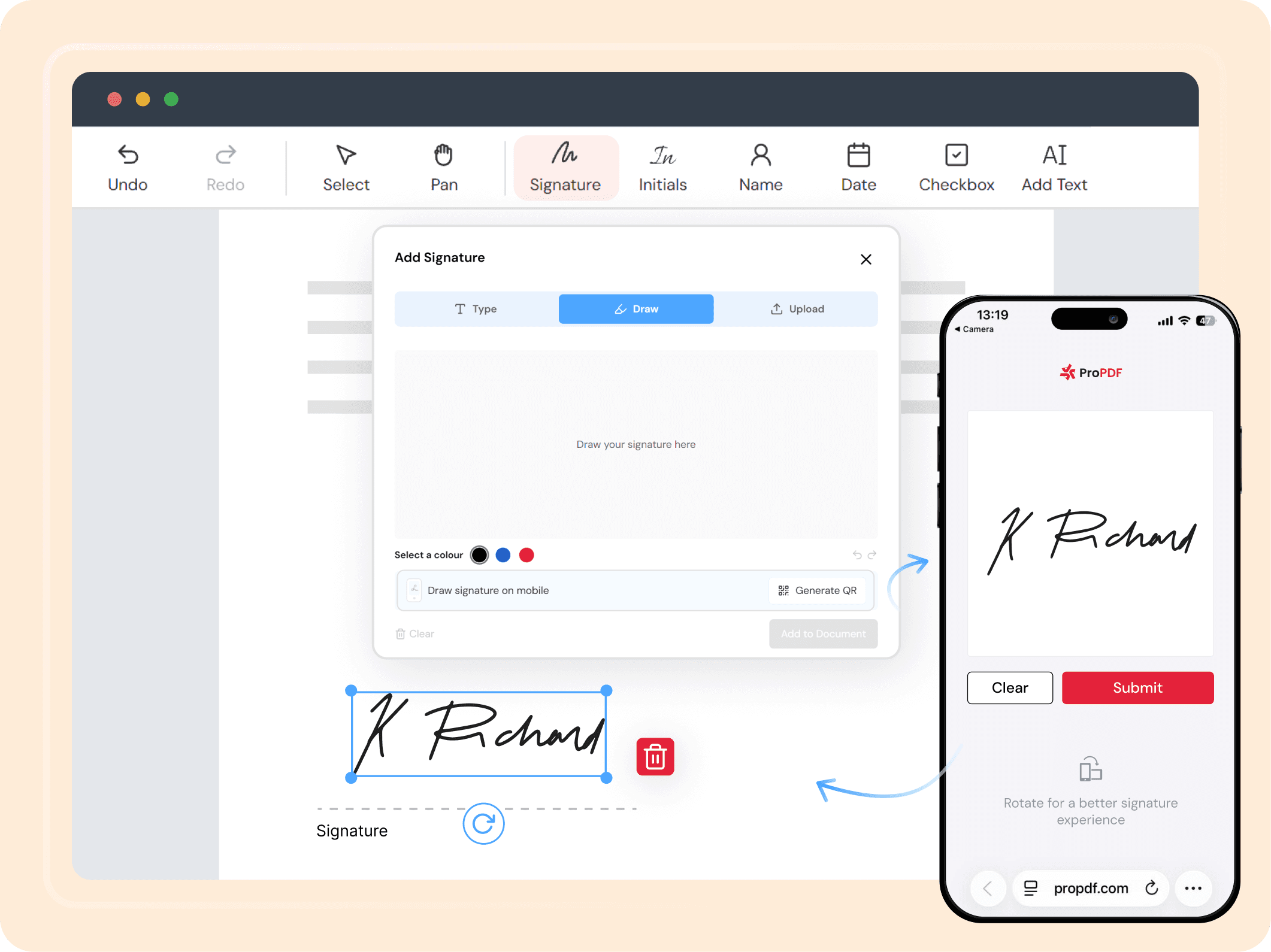Rysuj na urządzeniu mobilnym, podpisuj PDF na komputerze